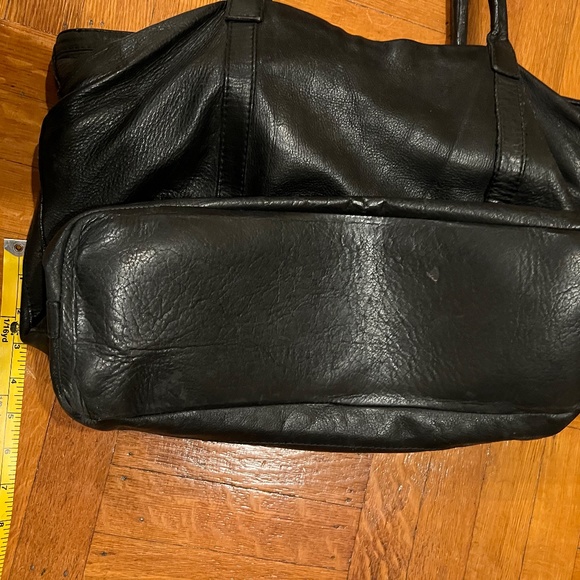 Leather black shoulder bag - Picture 4 of 6